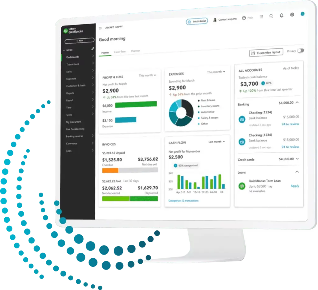 quickbooks mockup